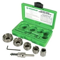 Greenlee 660 Durable Carbide Quick-Change Hole Cutter Kit Stainless Steel - 6pc