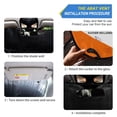 thumbnail image 2 of Universal Fit Accordion Auto Sunshade Windshield Sunshade 53'' x 23.5'' Black Cat and White Cat, 2 of 8