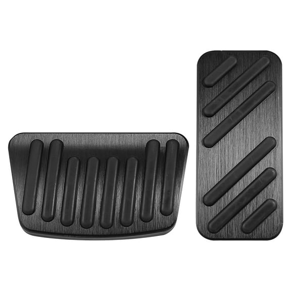 1 Set Black Aluminium Alloy Gas Accelerator Pedal Covers Brake Foot Pedal Pads for Hyundai Elantra 2021-2022