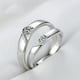 thumbnail image 3 of Juego de anillos de pareja a juego con corazón de amor para hombres y mujeres, moda Punk, 2 piezas, amante, circonio de boda, anillos, novia, regalo de citas, joyería, 3 of 4