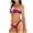 Wine, variant on Bixock Swimsuit for Women,Bikinis Sets for Women,Women's Swimsuit Solid Color Bandeau Bikini 2 Piece Set with Detachable Padded Bra Swimsuit