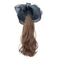 thumbnail image 1 of Extension de Cheveux Queue de Cheval à Clipser Synthétique Ondulée pour Femmes - 16/20 Pouces Résistant à la Chaleur, 1 of 8