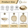 thumbnail image 7 of Onader 12 Piece Dinnerware Sets, Plates and Bowls Dish Set for 4, Irregular Handmade Dinner Ware Dishware for Kitchen Dinning, Microwave & Dishwasher Safe - Cream Khaki, 7 of 7