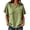 Green, variant on CAIVO Women Shirts Casual Blend Short Sleeve Crew Neck Tops Loose Relaxed O-Neck Solid Color Vacation Shirts