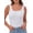 White, variant on Womens Sleeveless Scoop Neck Tank Top Ribbed Fitted Summer Basic Slim Cute Tops Color S