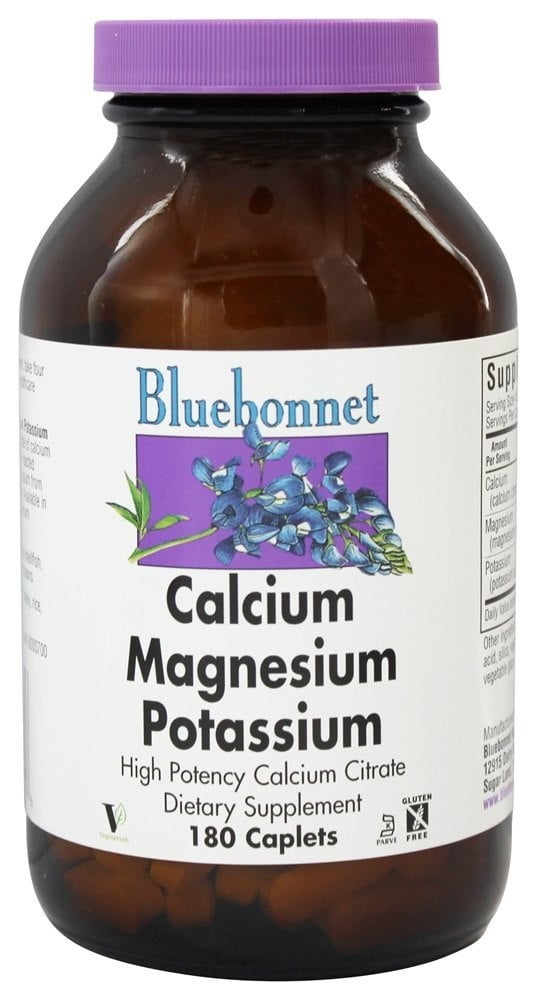 Bluebonnet Calcium Magnesium Plus Potassium, 180 Ct