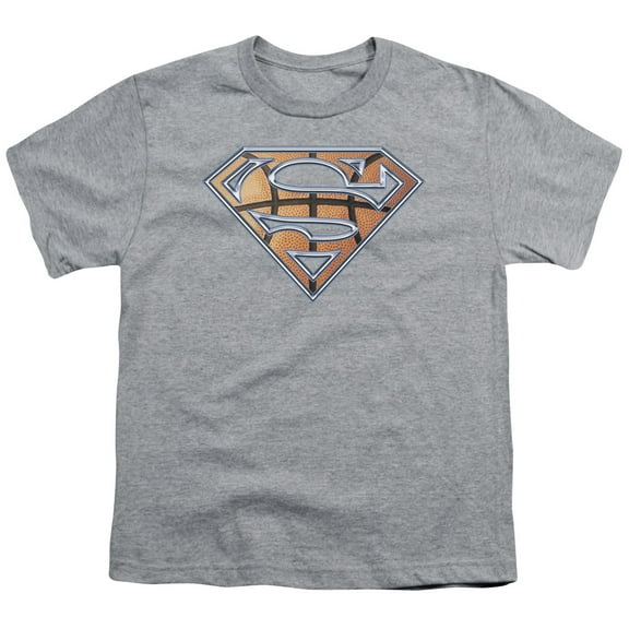 Superman - Basketball Shield - Youth Short Sleeve Shirt - X-Large