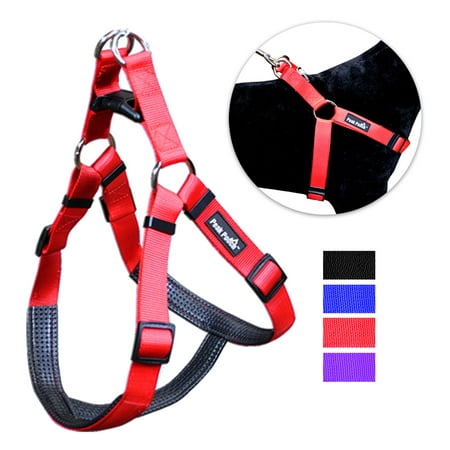 No Pull Padded Comfort Nylon Dog Walking Harness for Small, Medium, and Large (Easy Walk Harness Best For)