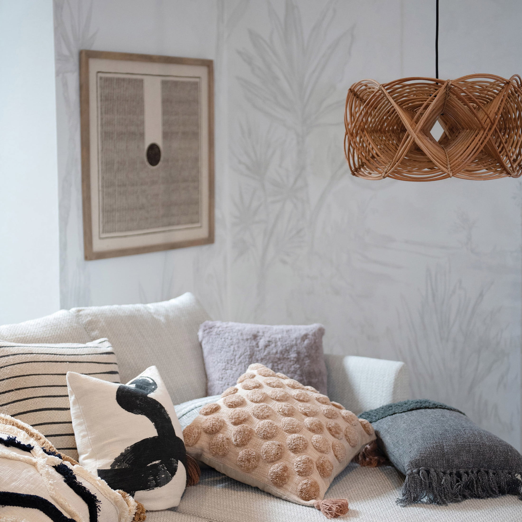 Bloomingville Bloomingville Modern Woven Rattan Ceiling Light, Natural
