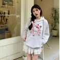 thumbnail image 4 of Foreign Trade Spring, Autumn and Winter New hello kitty Velvet Hooded Sweatshirt for Women Cute hello kitty Loose Top Trendy, 4 of 5