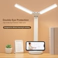 thumbnail image 4 of Lámpara de escritorio con protección ocular de dos cabezas, recargable por USB, Control táctil, luz Irfora Lámpara de mesa, 4 of 7