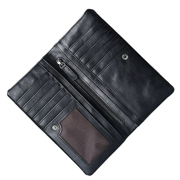 MEIBUTYUP Men's Credit Card Holder Black Multifunctional Wallet Organizer Slim Purse for Cards and Cash