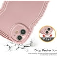 thumbnail image 3 of for iPhone 11 Case 6.1 Inch Cute Curly Wave Frame Phone Case Aesthetic Phone Case for Girls Women Soft TPU Bumper Shockproof Glossy Plated Case, Electroplated Pink, 3 of 14