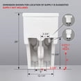 thumbnail image 4 of One Piece Toilet with Gold Button Elongated 17.3" ADA Comfort Seat Height Dual Flush 0.8/1.28, 4 of 13