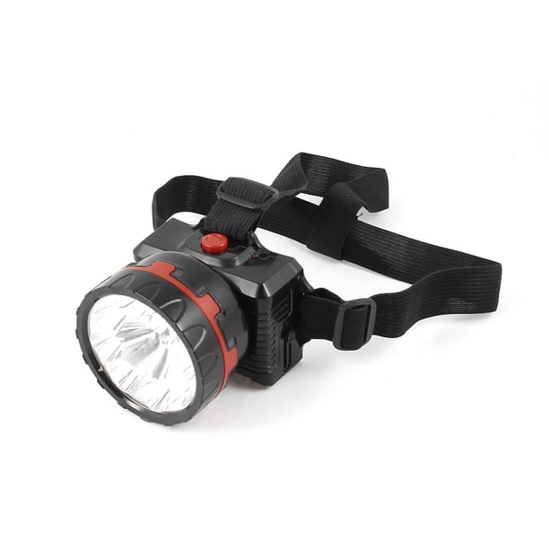 Lámpara de cabeza recargable de luz blanca de 3 modos con 9 LEDs, enchufe US 110V-240V, color negro