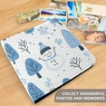 thumbnail image 4 of FORMRS 3 Ring Photo Album 4"x6" Self Adhesive Large Capacity PU Leather Cover, Simple Cartoon Snowmen, 4 of 8