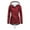 Wine, variant on Fesfesfes Women Flannel Coat Winter Solid Color Thickened Plush Cotton Coat Cotton Jacket Warm Plush Coat Under $10