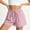 (Fashion 97)Pink, variant on Casual Shorts for Women Loose Fit Lightweight Stripe Print Elastic Waist Short Pants with Drawstring Summer Comfort Shorts
