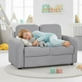 thumbnail image 2 of Gymax 2-Seat Kids Sofa Toddler Sofa Couch w/ Soft Teddy Fleece Upholstery Grey, 2 of 10