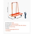 thumbnail image 6 of Drywall Cart Dolly, 1800 lbs Load Capacity, Steel Panel Dolly with 4 Swivel Casters, Durable & Long-lasting, Panel Truck Cart with Tie-Down Strap for Plywood, Plasterboard, Glas..., 6 of 9