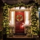 thumbnail image 1 of Las guirnaldas colgantes navideñas iluminan los adornos de coronas para la ventana de la puerta delantera de la pared FLhrweasw Nuevo, 1 of 9