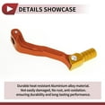 thumbnail image 4 of Folding Motorcycle Gear Shifter Lever for Kayo T2 Aluminum Alloy Pedal Shift Lever Arm Orange Gold Tone, 4 of 6