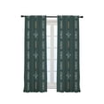thumbnail image 3 of 3S Brother's Home Décor Curtains BOHO Design Set of 2 Panels Velvet Look Hanging Back Tap and Rod Pocket Décor Nursery Room Bedroom Kitchen Window - Made in Turkey 37DP-Green (52"Wx84"L), 3 of 6