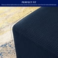 thumbnail image 6 of Subrtex Stretch Oversize Spandex Ottoman Cover Rectangle Footstool Cover Foot Rest Stool Home decor(XL,Navy), 6 of 6