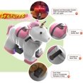 thumbnail image 3 of HOVER HEART Electric Animal Ride On Toy, 6V Powered Unicorn Ride-on with Wheels, Led Lights, Safety Belt, A Great Gift Choice for Kid, 3 of 6