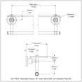 thumbnail image 3 of Washington Square Collection Glass Vanity Shelf  with Integrated Towel Bar - Antique Bronze / 22 Inch, 3 of 3