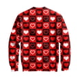thumbnail image 6 of QHRMKOG Cardigan Sweaters for Men Cute Valentine's Day Heart Cardigans Graphic Loose Fit Long Sleeve V Neck Button Up Cardigan Sweaters Trendy Ribbed Knited Sweaters Red 2XL, 6 of 7