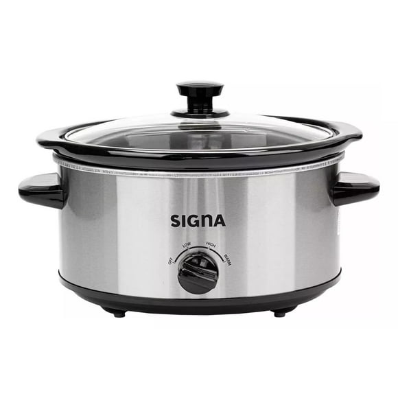 Olla eléctrica vapor cocción lenta Signa EL31C5 3.5lt acero inoxidable 127v color plata frecuencia 60 Hz