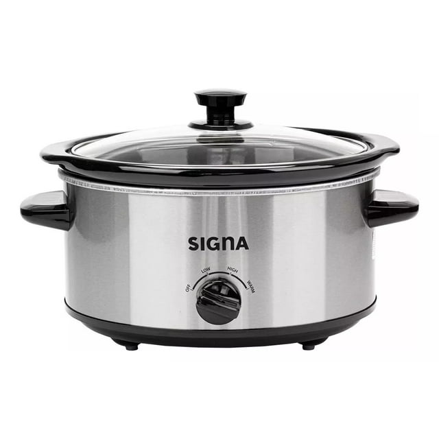 Olla eléctrica vapor cocción lenta Signa EL31C5 3.5lt acero inoxidable 127v color plata frecuencia 60 Hz