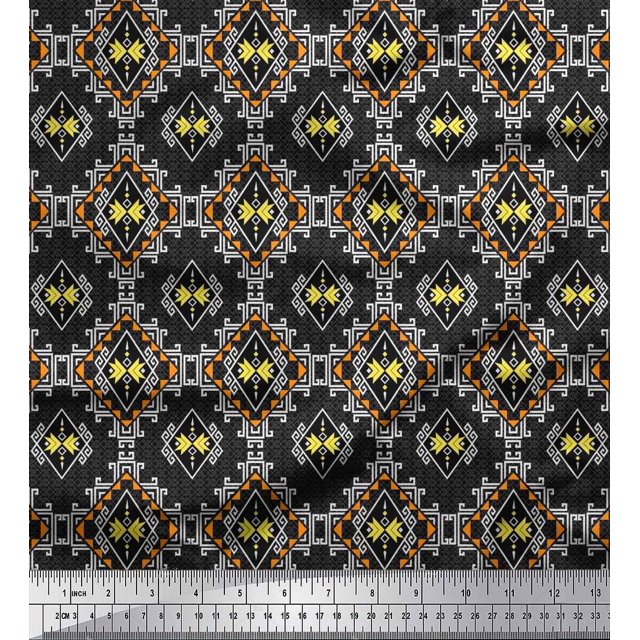 Soimoi Rayon Fabric Geometric Southwestern Print Fabric by Yard 56 Inch Wide