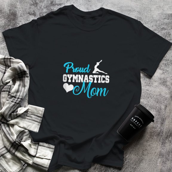 Gymnast Mother Mama Parents Proud Gymnastics Mom, Small, Black