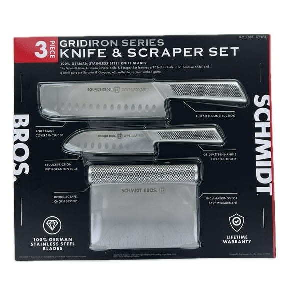 Schmidt Brothers Gridiron Series Knife  Scraper Set of 3(New)