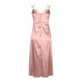 thumbnail image 6 of hotojiny Satin Cocktail Dress for Women Trendy Elegant Sleeveless Split Maxi Dress Fashion Wedding Guest Party Dress, 6 of 7