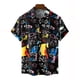 thumbnail image 3 of Camisa hawaiana con gráfico abstracto colorido para hombres, blusa con estampado 3D de juego de pelota de cocotero, camisas hawaianas de manga corta para mujeres y niños, 3 of 4