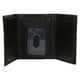 thumbnail image 5 of Cartera triple Steve Madden RFID de piel negra para hombre, 5 of 6