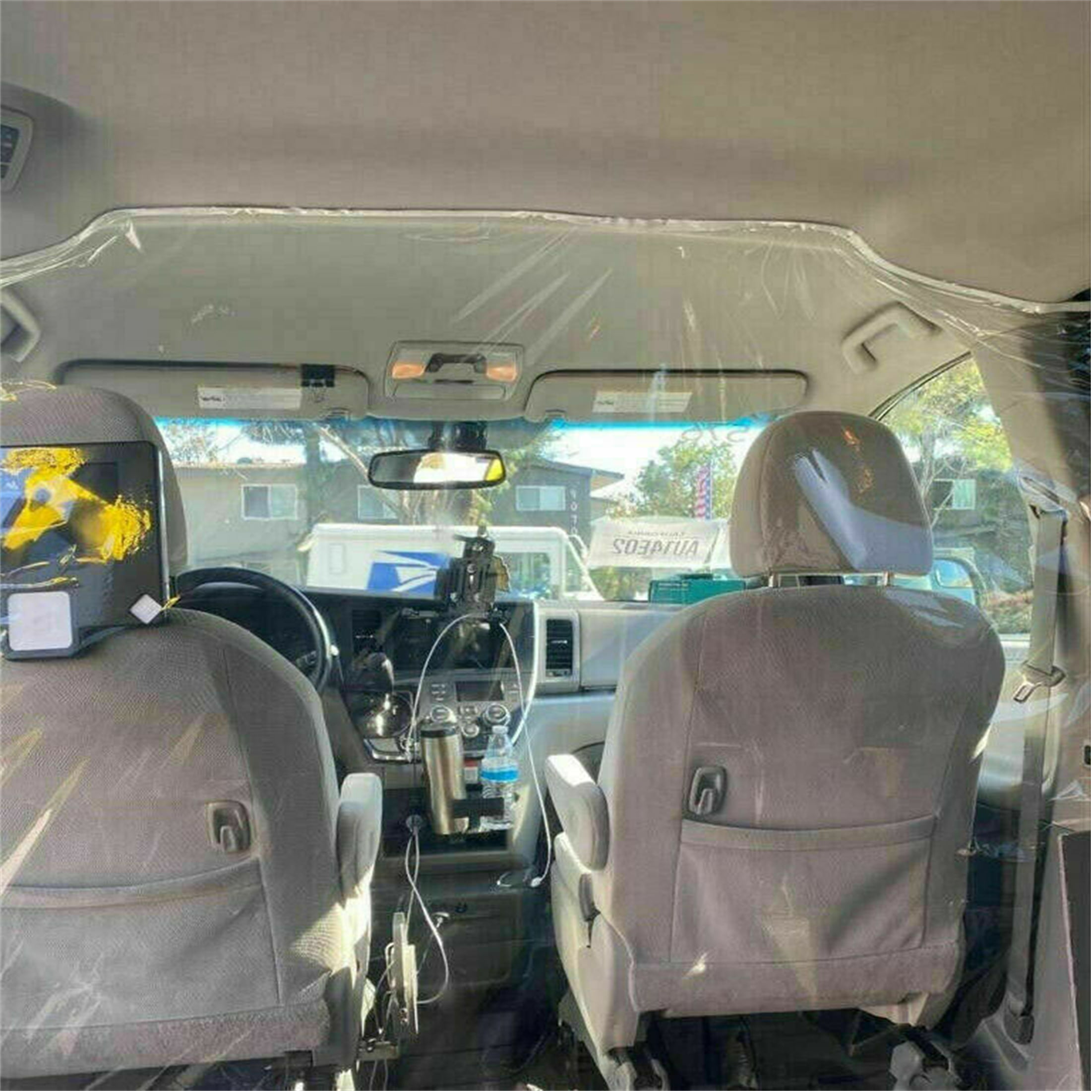 Plastic Car Taxi Divider Film Partition Transparent Protective Cover Tool 