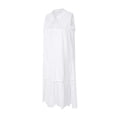 thumbnail image 6 of Liacowi Women Juniors Lace Loose Dress V Neck Sleeveless Casual Short A-Line Dresses Embroidery Hollow Out Mini Dress White Flowy Sundress, 6 of 9