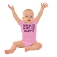 thumbnail image 3 of Bubbles Make Me Happy Fun Playtime Romper Boys or Girls Infant Baby Brisco Brands NB, 3 of 7