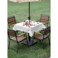 thumbnail image 5 of Square Outdoor Tablecloth with Umbrella Hole Red Spring Floral Outside Table Cloth Waterproof Patio Table Cover Birds Branches Watercolor Flowers Zipper Tablecloths for Picnic Camping 60x60 Inch, 5 of 8