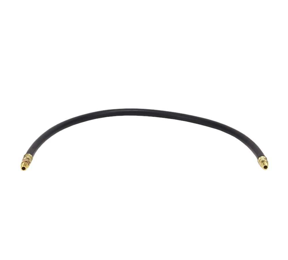 Air Brake Hose Assembly 44" x 3/8"-18 for Semi Trucks | 1/2" ID 3/8" NPT 225 PSI 1 Fixed 1 Swivel DOT FMVSS106 SAE J1402 | Replaces 16344 148044 12-38144 18144 21311 452144 5005975