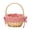 Red Checkered, variant on Small Willow Basket with Blue Gingham Liner, Handwoven Wicker Picnic Basket for Kids, Cute Easter Egg Hunt Basket with Handle, Blue Checkered