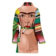 thumbnail image 2 of Frida Kahlo Serape Women Bathrobe One Size Univeral Fits Fashion Lightweight Plush Fleece Long Robe For Women, 2 of 3