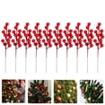 thumbnail image 2 of Qumonin 20pcs Red Artificial Cherry Stems for Christmas Tree & Home Decor, 2 of 4