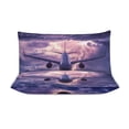 thumbnail image 3 of Funda de edredón con diseño de avión en tormenta y relámpagos, tamaño king y queen, juego de 3 piezas suave, 1 funda de edredón y 2 fundas de almohada con cierre de cremallera, 86 x 70 pulgadas, 3 of 8