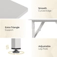 thumbnail image 3 of Zimtown Foldable Nail Table w/Dust Collector, 2 Shelves, Wheels & Drawers, White Manicure Desk, 3 of 10