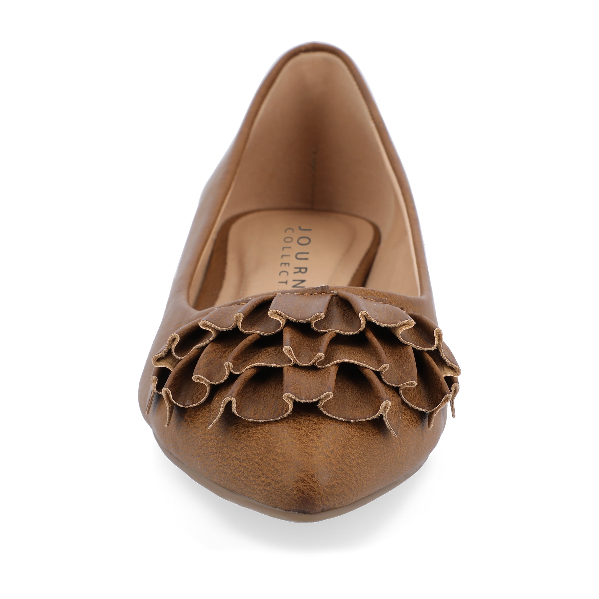 Journee Womens Judy Slip On Pointed Toe Ballet Flats, Widths Available